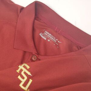 Nike Golf Tour Performance Short Sleeve Dri-Fit Red Polo Shirt Sz XL 509167- FSU